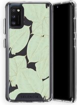 Selencia Zarya Fashion Extra Beschermende Backcover Samsung Galaxy A41 - Gold Green Botanic