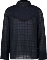 Like Flo Meisjes blouses Like Flo Flo girls woven blouse with lace tu navy 128