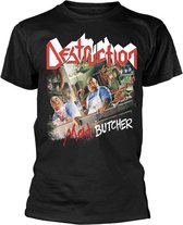 Destruction Heren Tshirt -S- Mad Butcher Zwart