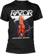 Razor Heren Tshirt -L- Shotgun Justice Zwart