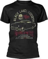 Black Label Society Heren Tshirt -M- Hell Riding Hot Rod Zwart