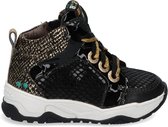 Bunnies JR 220771-689 Meisjes Hoge Sneakers - Zwart - Suède - Veters