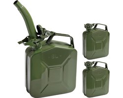 Monzana Metalen jerrycan 5L set van 3 inclusief schenker
