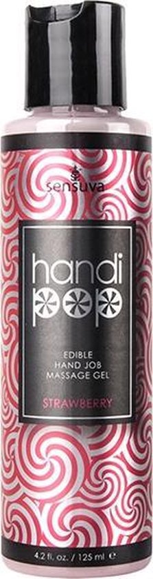 Sensuva Handipop Hand Job Massage Gel Aardbei 125 Ml