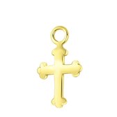 Zilveren oorbelhanger gold kruis Mix&Match