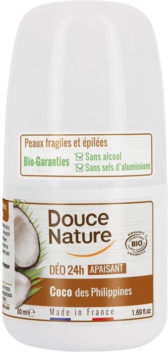 Douce Nature Deodorant roll on met kokos 24h 50 ml