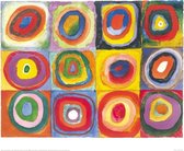 Poster - Kandinsky Colour Study With Concentric Circles - 80 X 60 Cm - Multicolor