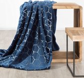 Luxe bed_deken_Brulo_Polyester_sprei_170x210 cm_Gewicht-250 GSM__Donker blauw