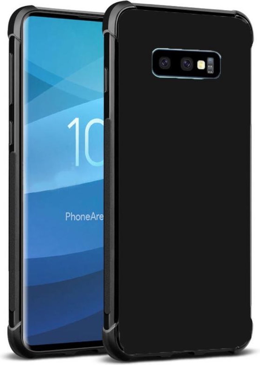 Shockproof Soft TPU hoesje zwart Silicone Case Geschikt voor: Samsung Galaxy S10