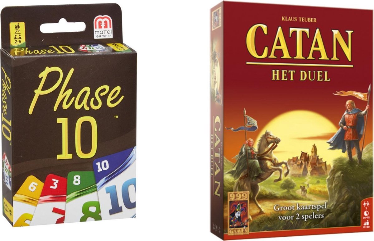 Spellenbundel - Kaartspel - 2 stuks - Phase 10 & Catan: Het Duel Kaartspel