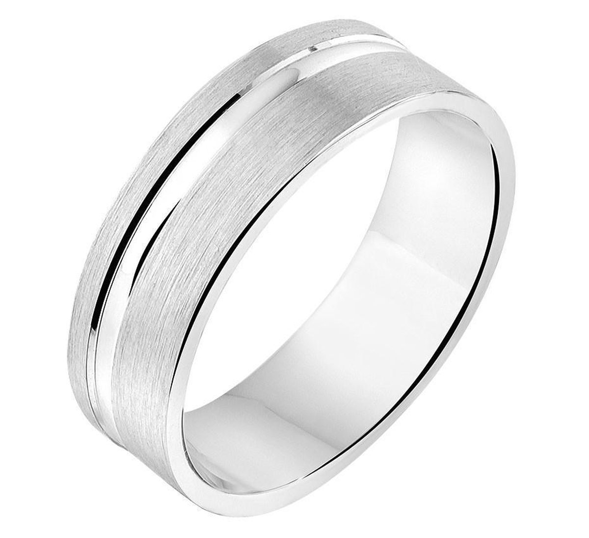 Gerhodineerd Zilver Ring A111 - 6,5 Mm Zonder Cz 1315222