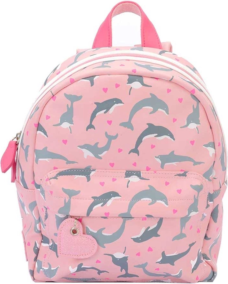 Zebra Trends Dolphins kinderrugzak pink