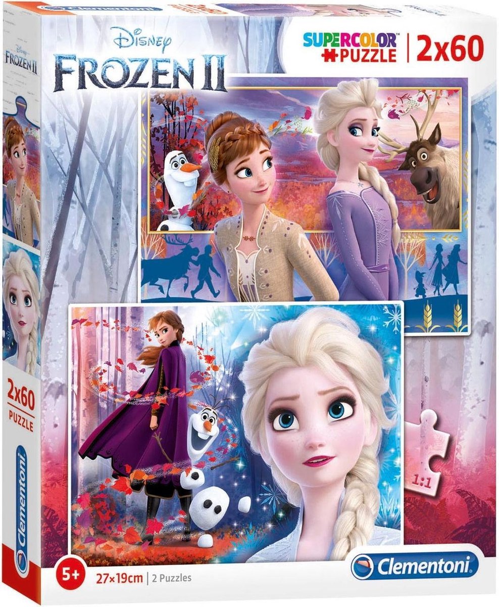 Clementoni Disney Frozen 2 Legpuzzel 2 Puzzels 60 Stukjes