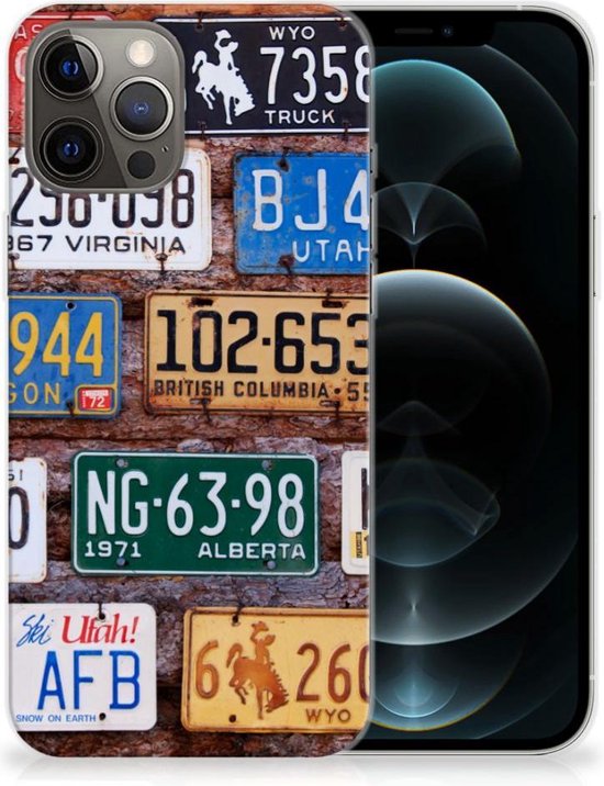 Vervelend De layout sla Hippe Hoesjes iPhone 12 Pro Max Telefoon Hoesje Kentekenplaten | bol.com
