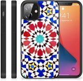 Smartphone Hoesje iPhone 12 Mini Cover Case met Zwarte rand Mozaïek