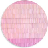 Forex Wandcirkel - Roze Franjes - 80x80cm Foto op Wandcirkel (met ophangsysteem)