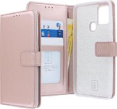 Couverture Samsung Galaxy A21s Bookcase hoesje - CaseBoutique - or rose massif - Faux cuir
