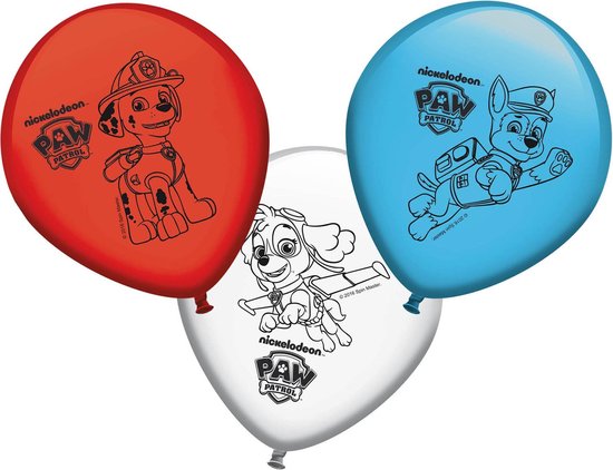 FESTISHOP S.L - 8 Paw Patrol ballonnen - Decoratie > Ballonnen