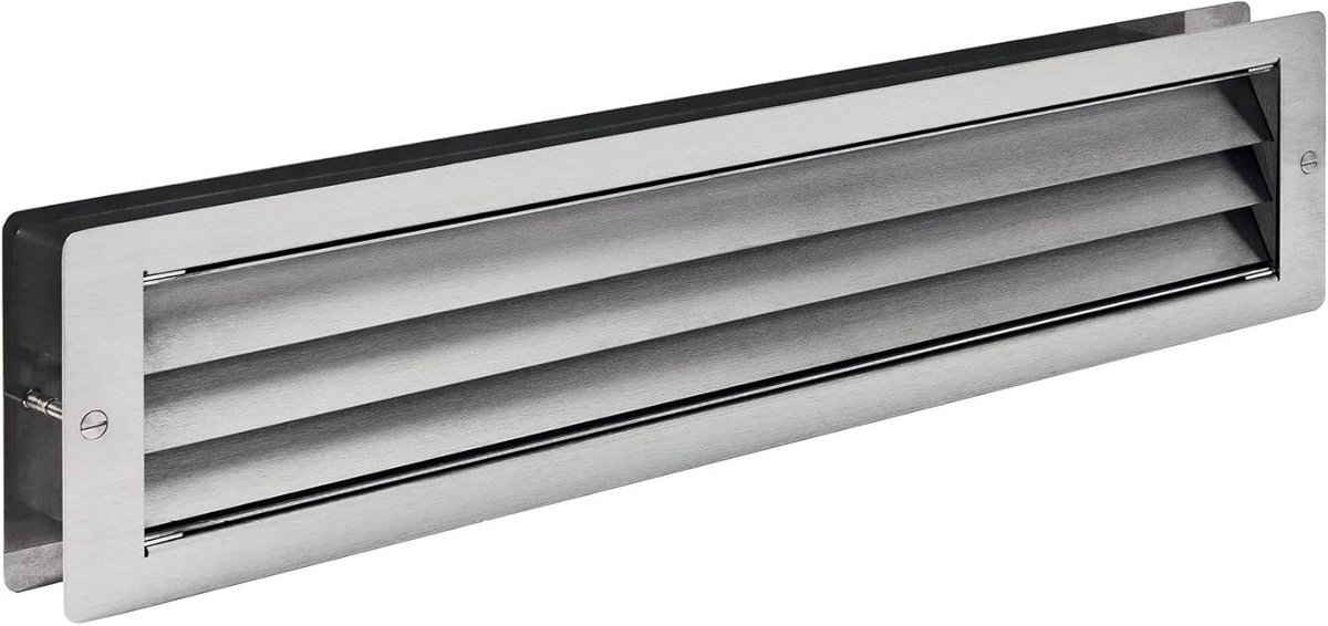 RVS Ventilatierooster voor Deur - Geschikt voor Deurdiktes 37-55 mm - Inclusief Montagemateriaal