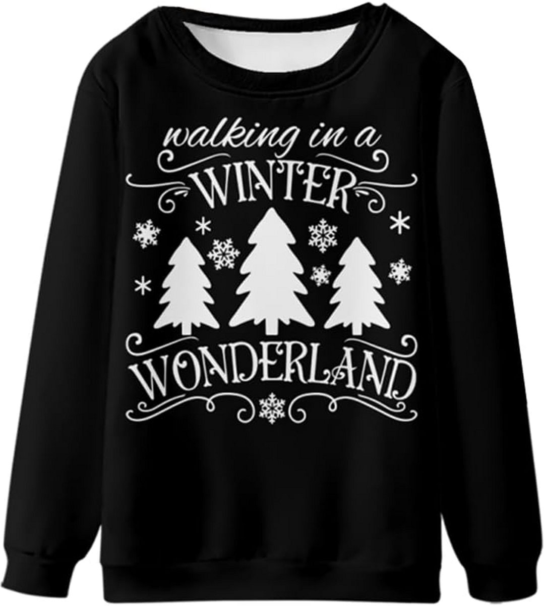 Kersttrui Unisex Hoodie Lange Mouwen Casual Ronde Hals Feestelijk
