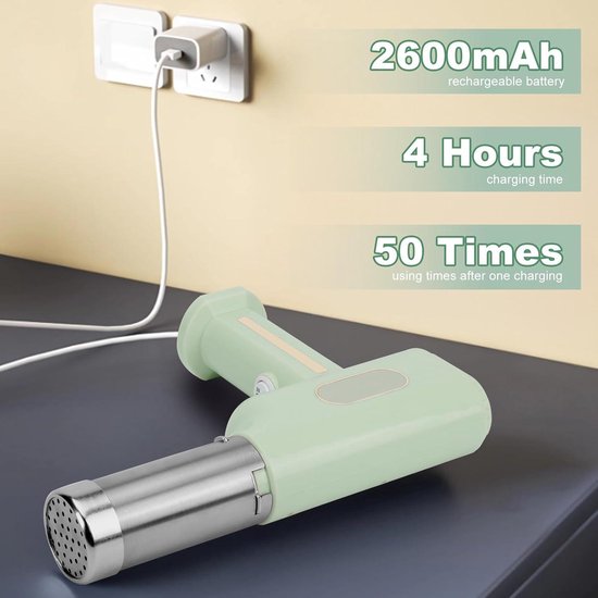 Elektrische pastamachine met accu - 5 pastavormen en 3 worstkoppen - inclusief spatel en maatbeker — afbeelding 2
