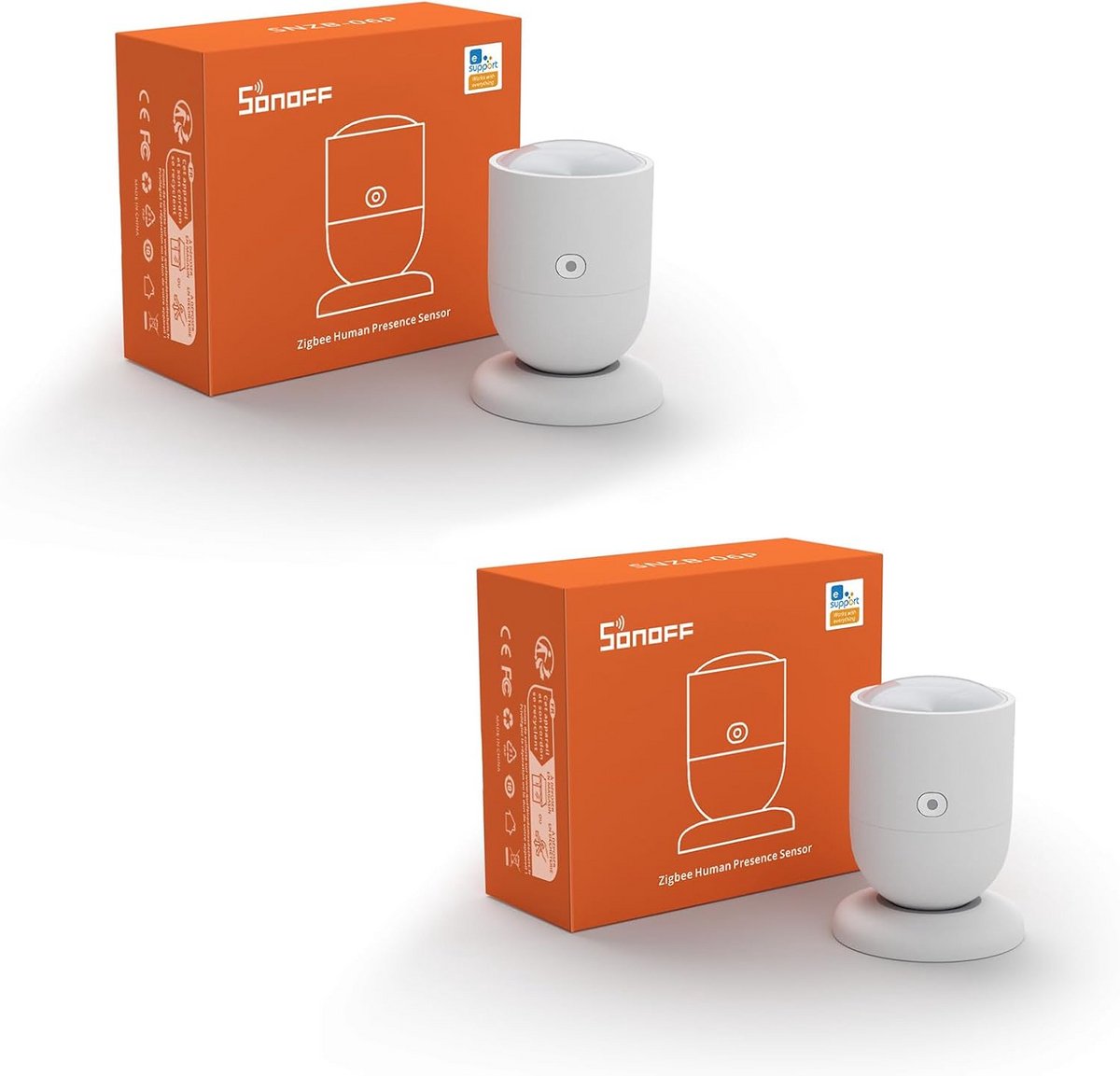 Draadloze ZigBee Bewegingssensor en Aanwezigheidsdetector voor Smart Home (2 Stuks)