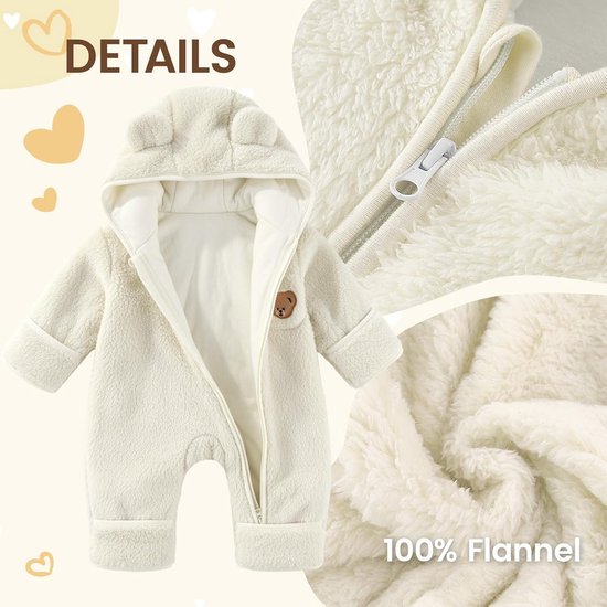 Baby Snowsuit Winterpak met Capuchon voor Jongens en Meisjes 0-12 Maanden — afbeelding 3