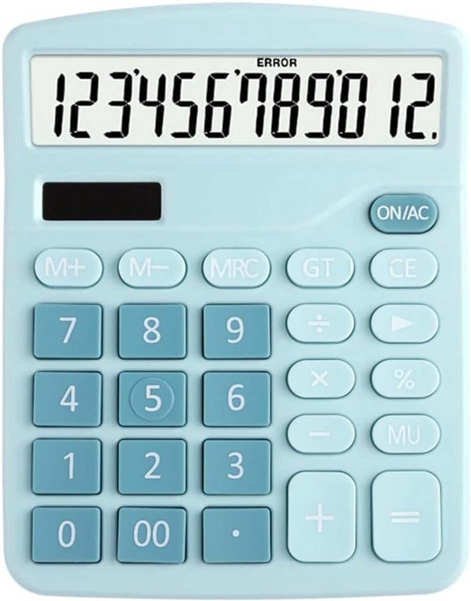 Draagbare 12-cijferige Solar Calculator met Groot Display voor Thuis, School en Kantoor