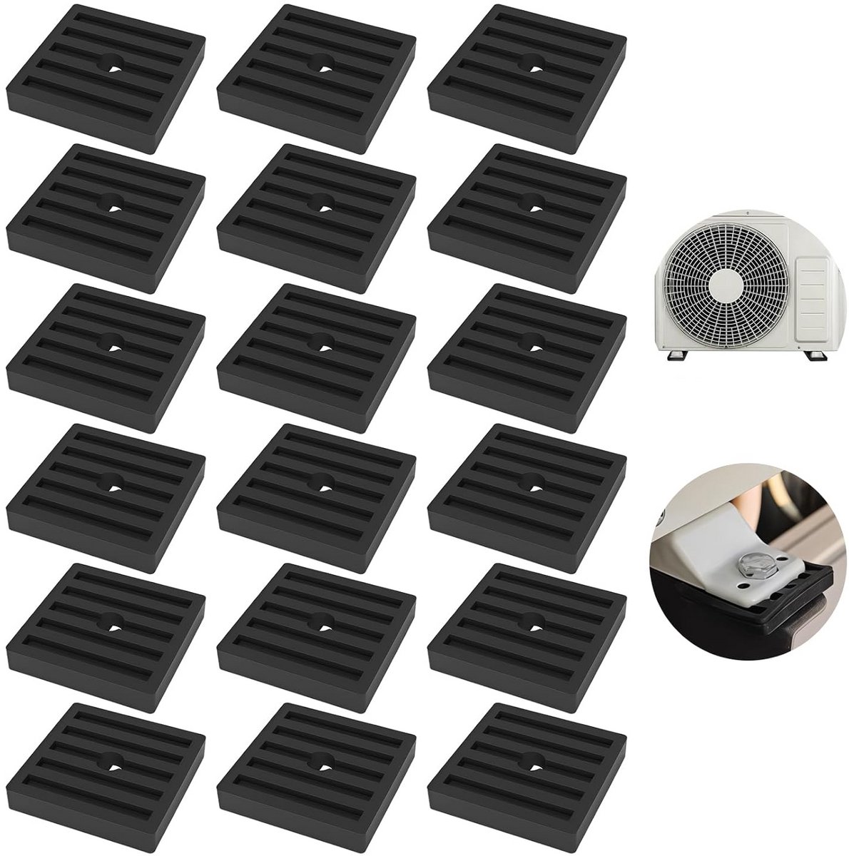 Trillingsdempers voor airconditioning - 16 stuks rubberen buffers