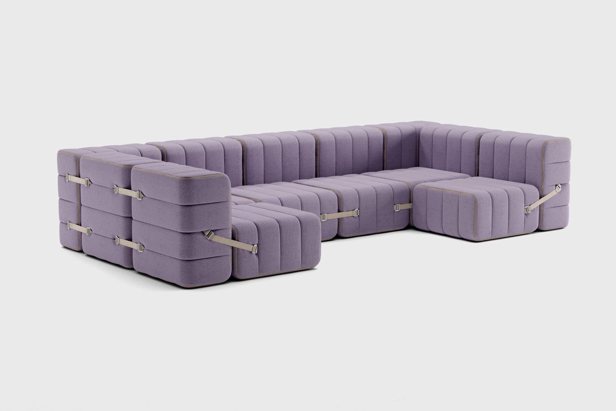 ambivalenz modulaire bank curt – 15 modules – dama - lila