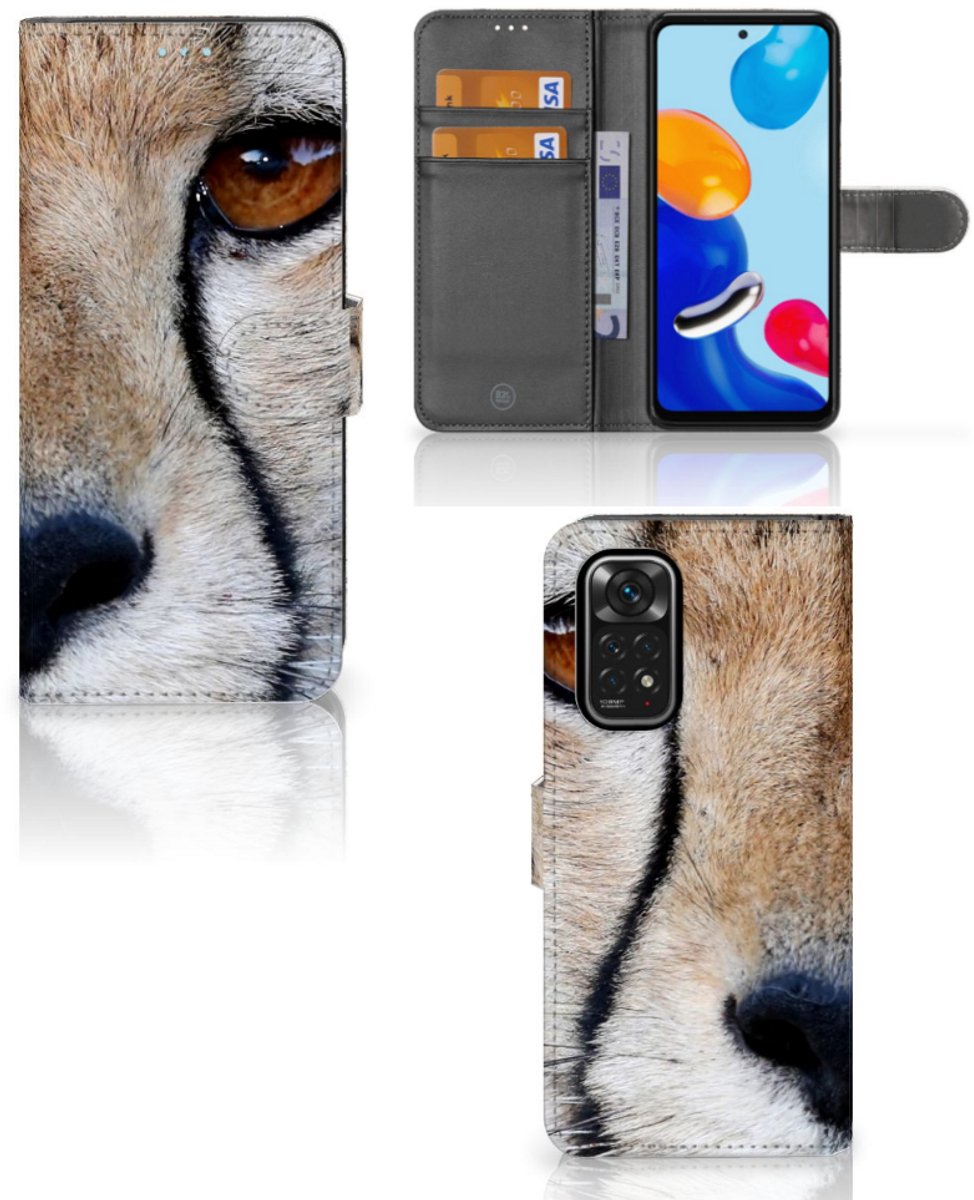 Xiaomi Redmi Note 11/11S Telefoonhoesje met Pasjes Cheetah