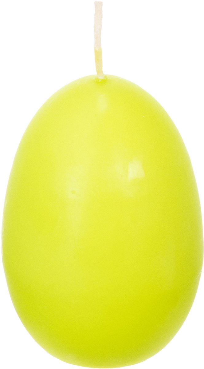 Paaskaarsen, eivormig, limoengroen, 9 cm, 20 cm hoog, 6 stuks, 6 Stück