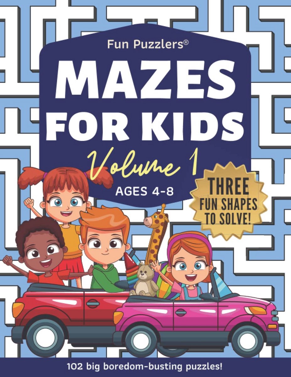 Mazes voor Kinderen van 4-8 Jaar: 102 Grote Afdruk Puzzels voor Tijdverdrijf