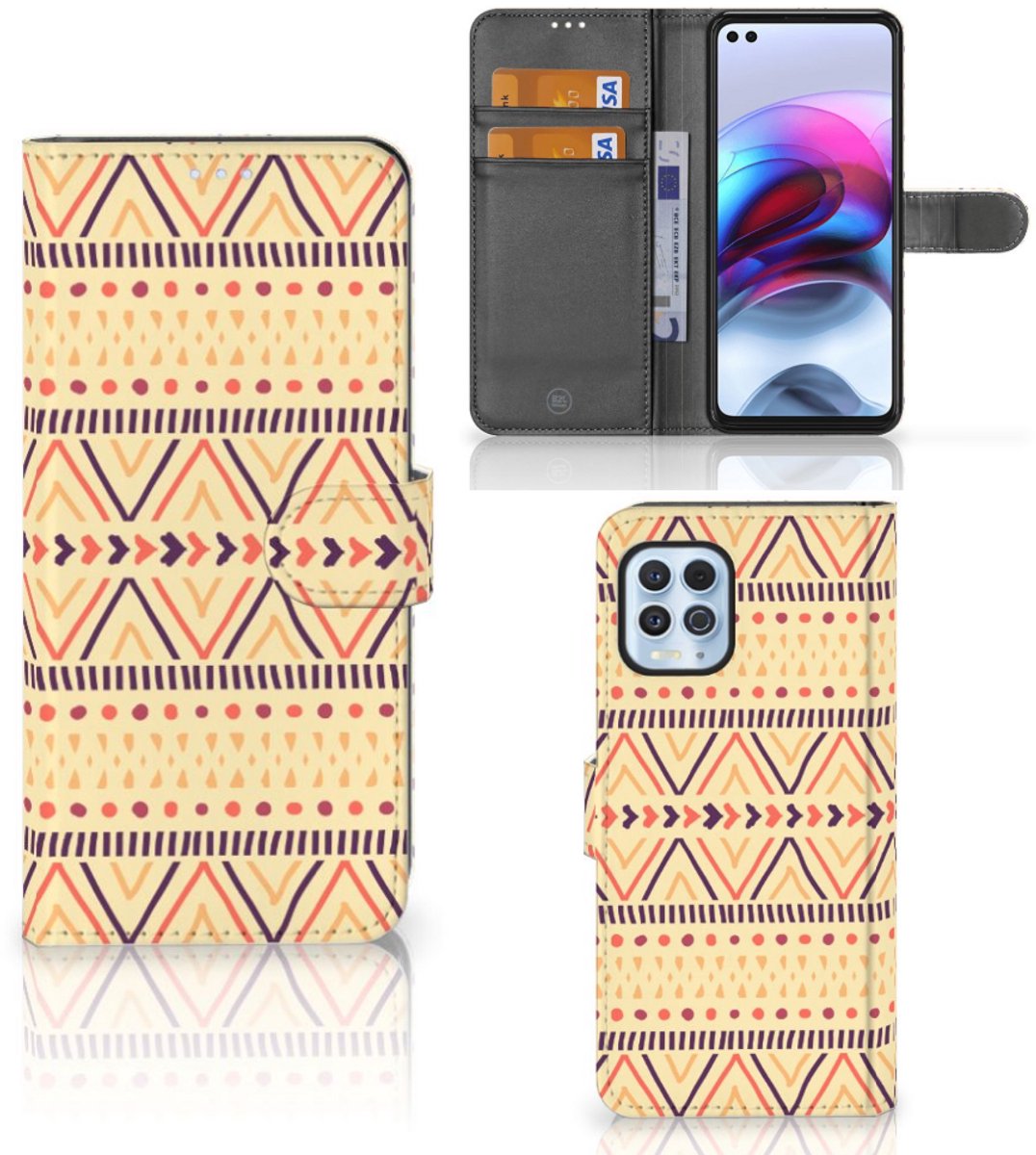 Motorola Moto G100 Telefoon Hoesje Aztec Yellow