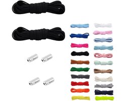 Elastische veters met metalen capsule - Verstelbaar en snelsluitsysteem voor sneakers en sportschoenen