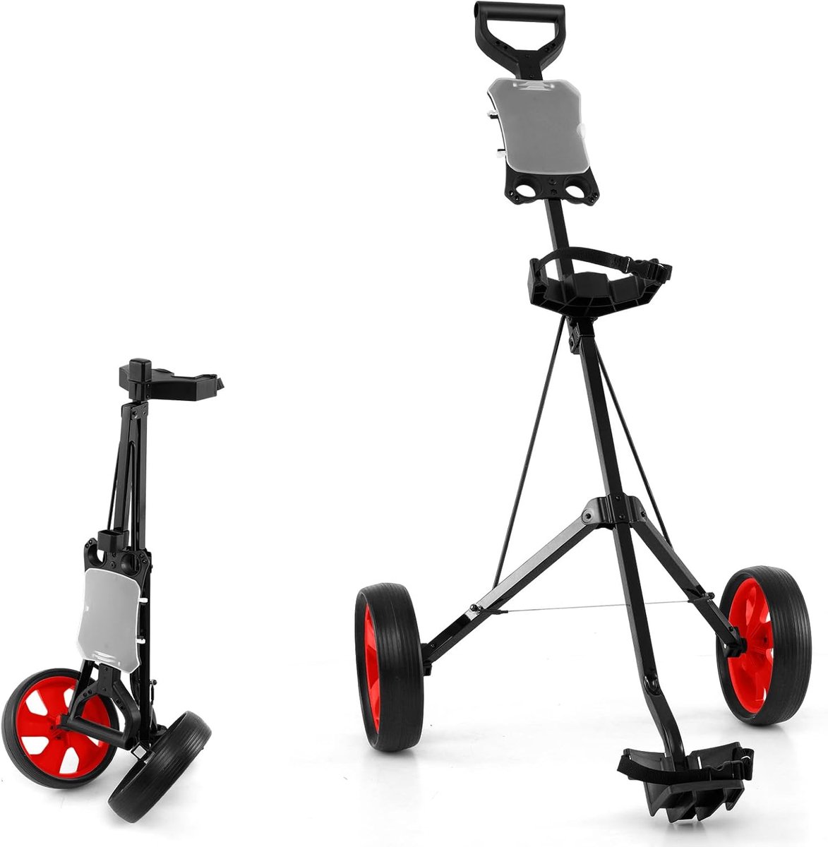 Inklapbare Golftrolley met 2 Wielen en Scorebord - Ideale Golfkar