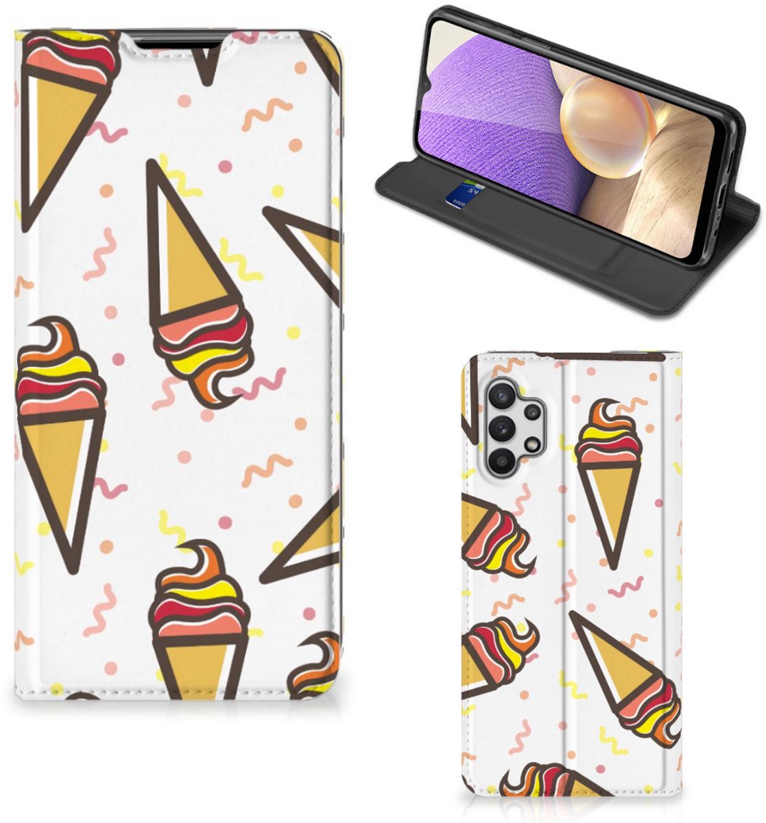 Samsung Galaxy A32 5G Flip Style Cover Icecream