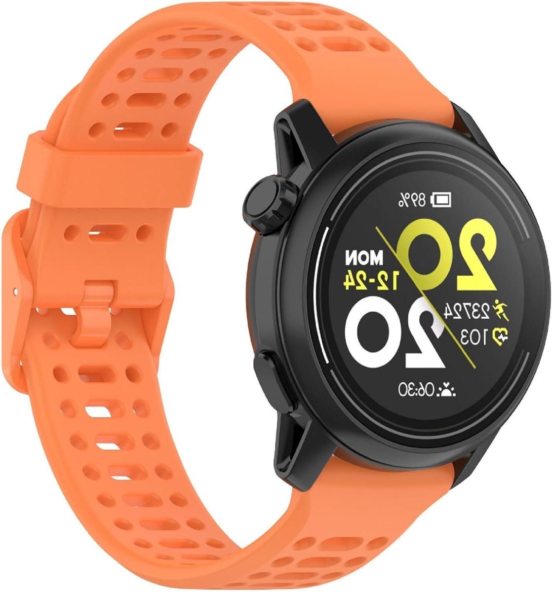 Allecto- Universele Siliconen Horlogeband - Duurzaam - Zwart - Comfortabel - Horloge Accessoire - Geschikt voor Smartwatches - Zwart model - 22 mm Horlogeband compatibel met Verschillende Merken