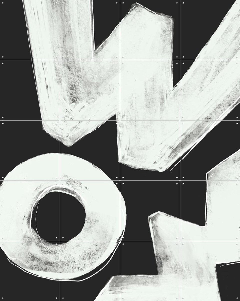 IXXI Sounds of Surprise - Wow, Sarah Bühler & Various - 80 x 100 cm - Gratis ophangtool - Grote wanddecoratie en posters - Abstract, Typografie