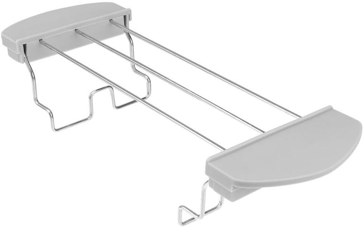 Toastbroodrek - Broodstandaard - Ontbijt Bereiden - Roestvrij Staal - 26 x 9.2 x 5.5 cm - Lichtgrijs