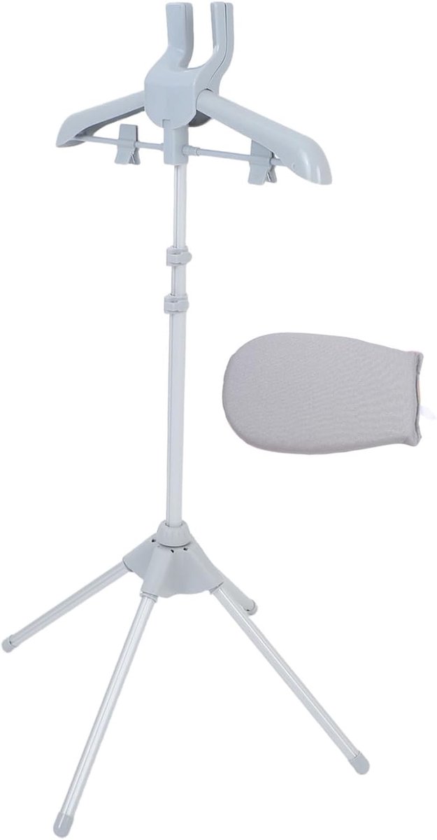 Kleding Stomer Standaard - Strijk Hanger - Efficiënt Kleding Stomen - Verstelbaar En Opvouwbaar - 160 Cm Hoog - Grijs