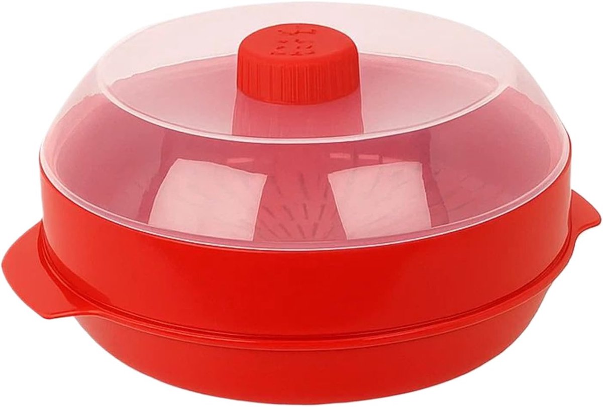 Magnetron Stoompan - Stoommand Keuken - Gezond Koken - Dubbellaags Ontwerp - 21x21x18 cm - Wit