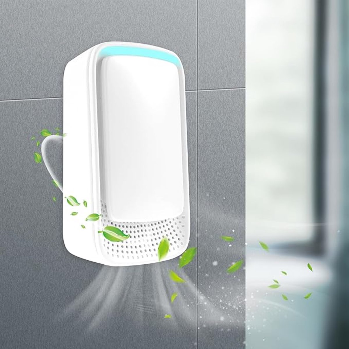 Plug-in luchtreiniger - Negatieve ionentechnologie - Stille werking voor thuisgebruik - Negatieve ionenluchtreiniger voor slaapkamer, kantoor, dierenkamer, badkamer, wit - 4-pack