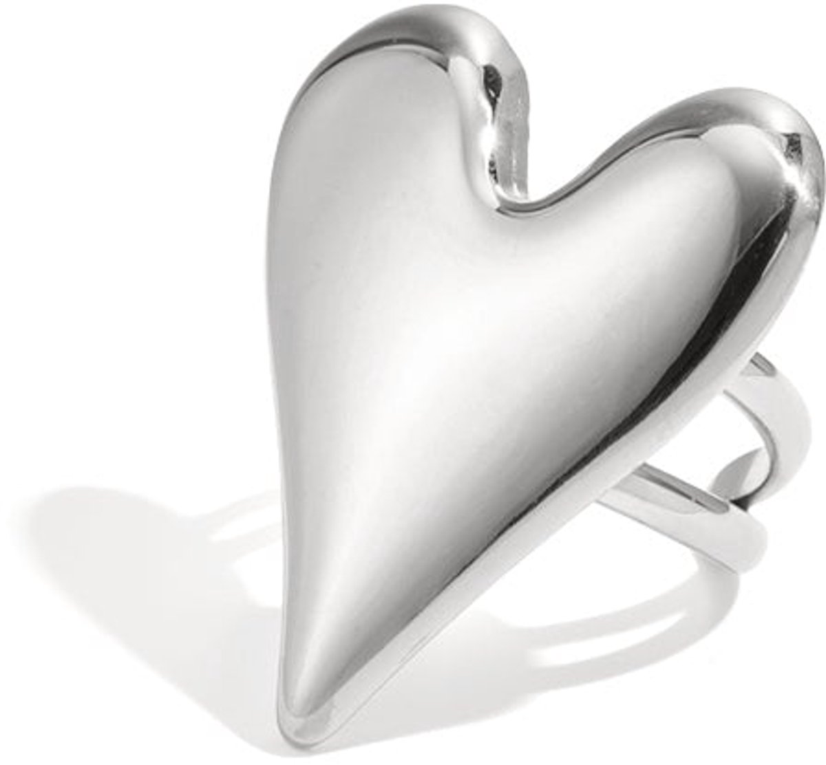 Statement ring met groot hart