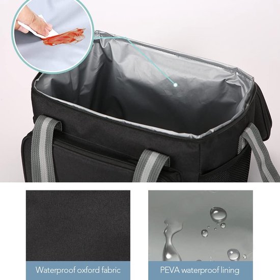 Kleine koeltas, 15 liter, picknicktas, waterdicht, opvouwbaar, koeltas, klein, voor heren en dames, lunchtas voor onderweg, thermotas voor reizen, picknick, wandelen, grillen van Klein — afbeelding 3