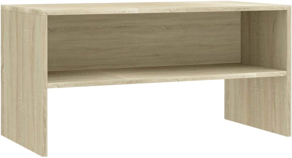 Tv Meubel - Kast Media - Woonkamer Opberging - Bewerkt Hout Constructie - 100 x 40 x 40 cm