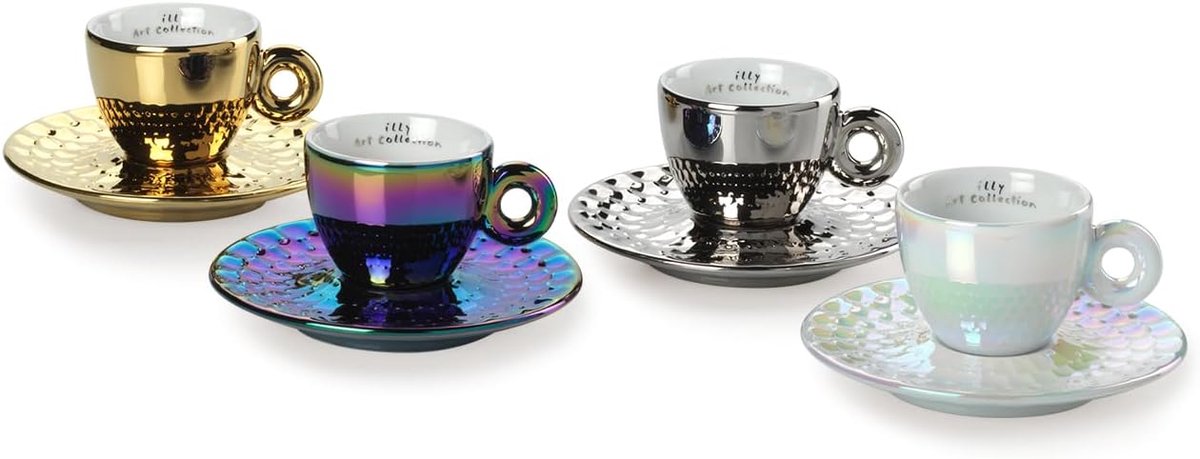 Espressokopjes Set - Koffiekopjes - Warme Dranken - Genummerd en Gesigneerd - 12x12x35 cm