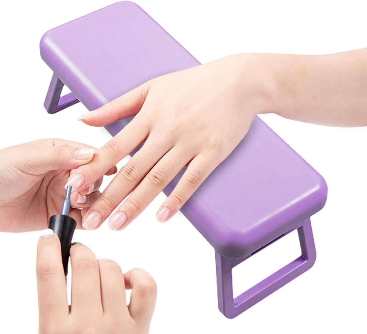 Manicure Handsteun - Nagelarmsteun Kussen - Nagelstyling Thuis - Opvouwbaar Ontwerp - 28x10.5x10cm