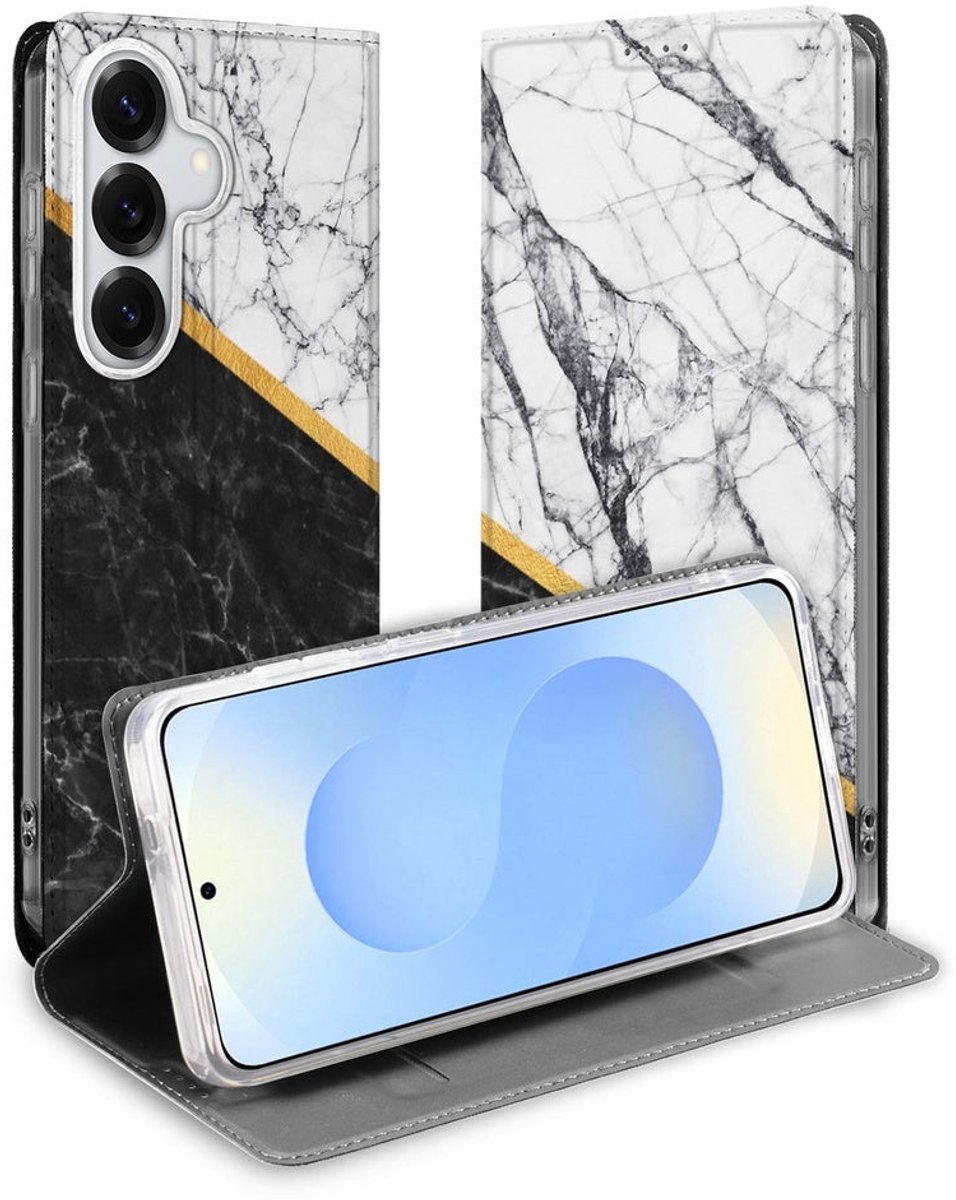 Book Cover Samsung Galaxy S26 Marble White Black