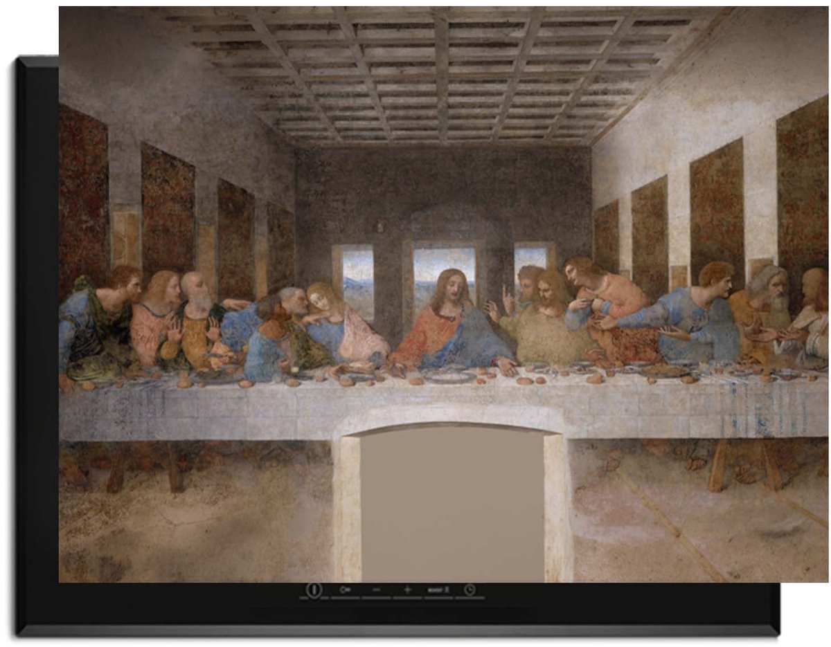 KitchenArt - Laatste avondmaal – Inductie Beschermer - 71x52 cm - Kookplaat Beschermer - Luxe Afdekplaat Inductieplaat - Anti-slip & Oprolbaar - Beschermmat Inductiekookplaat